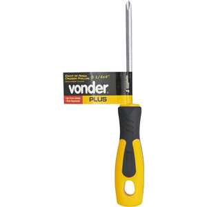 Chave phillips 1/4" x 4", aço cromo vanádio, VONDER PLUS