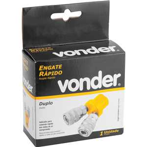 Engate rápido de 1/4", rosca fêmea 1/4" NPT, duplo, VONDER