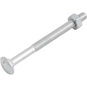 Parafuso francês zincado, 1/4" x 3", com porca, VONDER