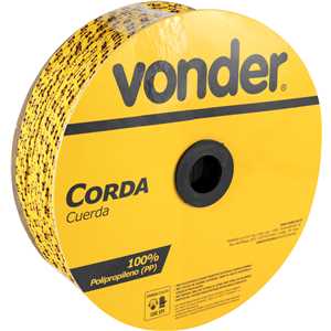 Corda multifilamento trançada 4,0 mm x 360 m, cores diversas, VONDER