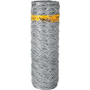 Tela metálica hexagonal, mangueirão, malha 3", 16 BWG x 0,8 m, com 50 m,  VONDER