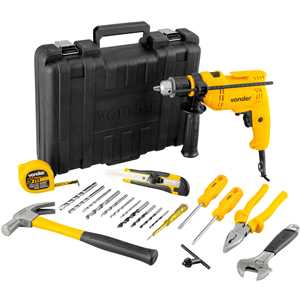 Furadeira de impacto 1/2", 550 W, 127 V~, com jogo de 19 acessórios, FIV 519 VONDER