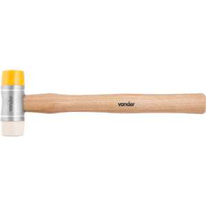 Martelo 35 mm, borda intercambiável, nylon/poliuretano, cabo em madeira, VONDER