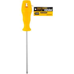 Chave phillips 1/4" x 6", aço cromo vanádio, VONDER