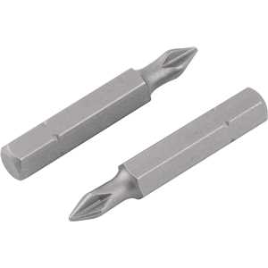 Bits/ponteira phillips S2, encaixe 1/4", nº 1, 3/16" x 38 mm, com 2 peças VONDER