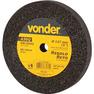 Rebolo reto, 5" x 5/8", grosso, VONDER