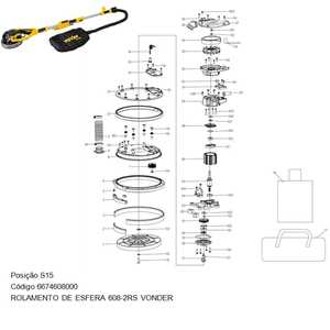 Rolamento rígido de esfera, 608-2RS, VONDER