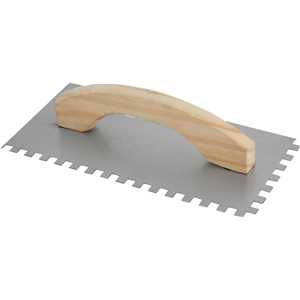 Desempenadeira de aço, dentada, 250 mm x 120 mm, NOVE54