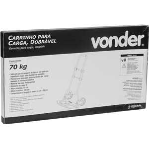 Carrinho para carga, dobrável, 70 kgf, VONDER