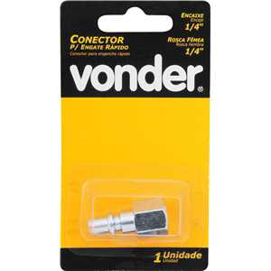 Conector/racord de 1/4", com rosca fêmea 1/4" NPT, VONDER