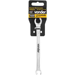 Chave poligonal / sextavada aberta, 10 mm x 12 mm, VONDER