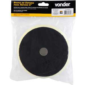 Boina de espuma para refino 6", para politriz roto-orbital, VONDER