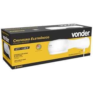 Chuveiro eletrônico 5.500 W, 127 V~, branco, VONDER
