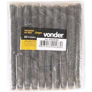 Vazador de aço redondo 3 mm, VONDER