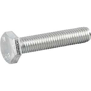 Parafuso sextavado zincado 10 mm x 50 mm, MA, rosca total, VONDER