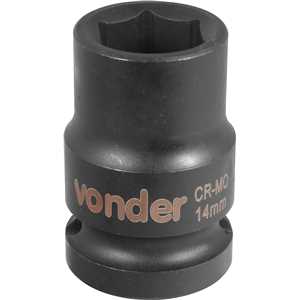 Soquete sextavado de impacto, encaixe de 1/2" x 14,0 mm, VONDER