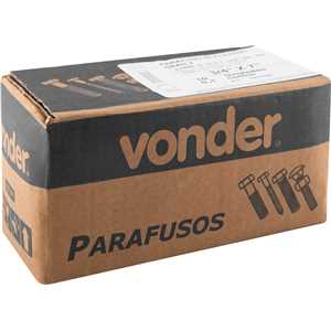 Parafuso sextavado zincado 3/4" x 7", UNC, rosca parcial, VONDER