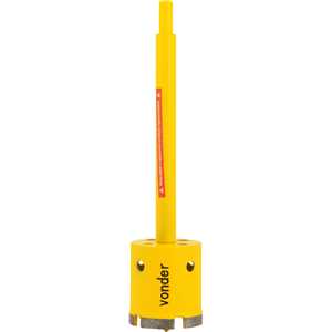 Serra copo diamantada 53 mm, com haste, VONDER