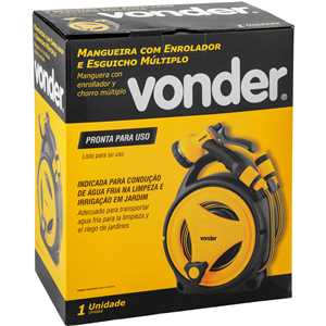 Mangueira com enrolador e esguicho múltiplo VONDER