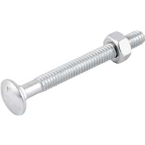 Parafuso francês zincado, 1/4" x 2.1/2", com porca, VONDER
