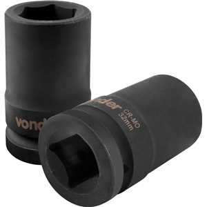 Soquete sextavado longo de impacto, 32 mm, encaixe de 1", VONDER