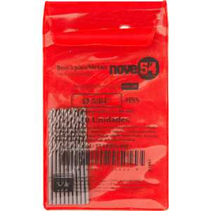 Broca de aço rápido 5/64", com 10 peças, DIN 338 HSS, NOVE54