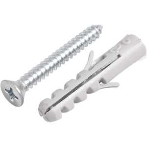 Parafuso autoatarraxante, 3,9 mm x 32,0 mm, cabeça chata, phillips, com bucha 6 mm, VONDER