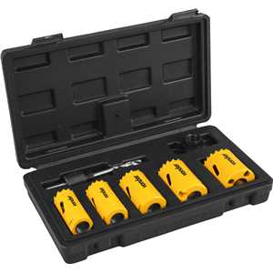 Jogo de serras copo bimetal, em aço rápido, com 7 peças, SCV 400, VONDER