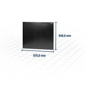 Painel porta-ferramentas metálico, 97 cm x 94 cm, VONDER