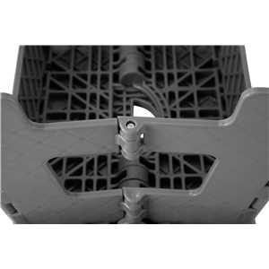 Banqueta plástica dobrável, cinza, altura 220 mm, VONDER
