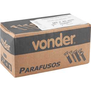 Parafuso sextavado 8.8, 8 mm x 40 mm, MA, rosca total, DIN 933, VONDER