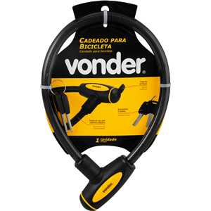Cadeado para bicicleta, 60 cm, com chave, VONDER