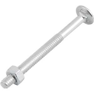 Parafuso francês zincado, 1/4" x 3", com porca, VONDER