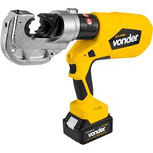 Alicate crimpador hidráulico, a bateria 18 V, ACV 400B, VONDER