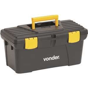 Caixa plástica para ferramentas, preta e amarela, CPV 0320, VONDER