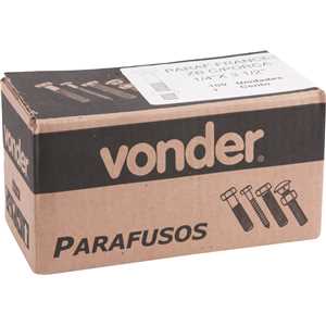 Parafuso francês zincado, 1/4" x 3.1/2", com porca, VONDER