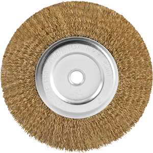 Escova circular aço latonado, 6" x 1/2" x 1/2" (152,4 mm x 12,7 mm x 12,7 mm), VONDER