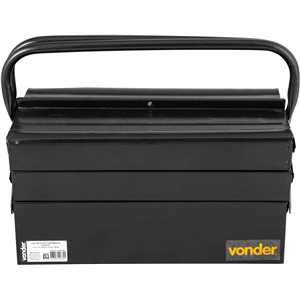 Caixa metálica sanfonada para ferramentas, com 5 gavetas, 40 cm x 19 cm x 20 cm, VONDER