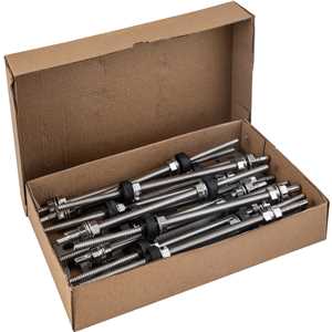 Conjunto haste M10 x 250 mm com suporte reto para painel solar, para metal, VONDER