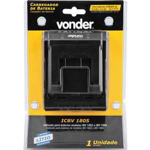 Carregador de bateria 18 V, linha intercambiável, carregamento convencional, ICBV 1805, VONDER