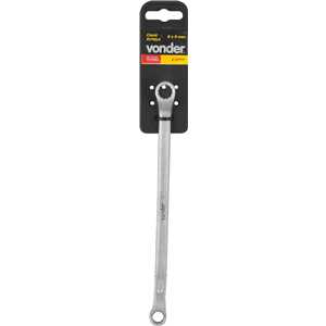 Chave estrela 8 mm x 9 mm, aço cromo vanádio, encartelada, VONDER