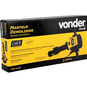 Martelo demolidor, 2.200 W, 78 joules, 220 V~, MDV 2278, VONDER PLUS