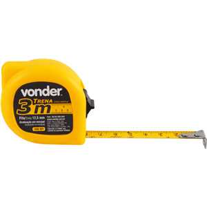 Trena curta de aço 3 m x 12,5 mm, caixa com 12, VONDER