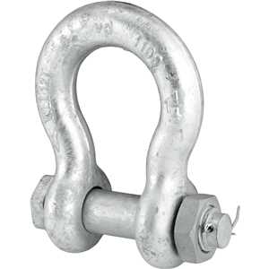 Manilha curva, 1.1/4", 12,0 T, com porca e cupilha, VONDER PLUS