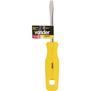 Chave de fenda 5/16" x 4", aço cromo vanádio, com ponta magnetizada, VONDER