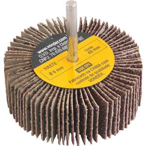 Roda de lixa 80 mm x 30 mm com haste, grão 36 VONDER