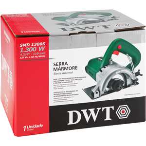 Serra mármore 110 mm, 1.300 W, 127 V~, sem kit refrigeração, sem disco, SMD 1300S DWT