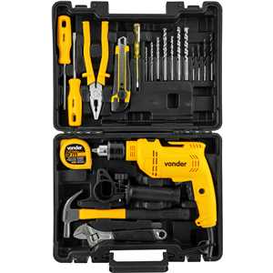 Furadeira de impacto 1/2", 550 W, 127 V~, com jogo de 19 acessórios, FIV 519 VONDER