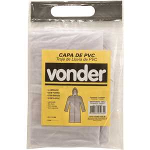 Capa de PVC laminado, sem forro, transparente, tamanho G, VONDER