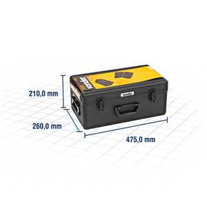 Maleta para ferramentas, profissional, 475 mm x  260 mm x 210 mm, preta, MFV 957, VONDER